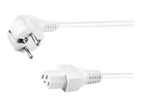 Prokord Power CEE 7/7 (male) - Strøm IEC 60320 C15 Hvid 2m Strømkabel 