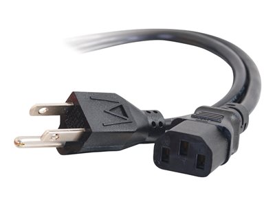 C2G 6ft 18 AWG Universal Power Cord (NEMA 5-15P to IEC320C13)