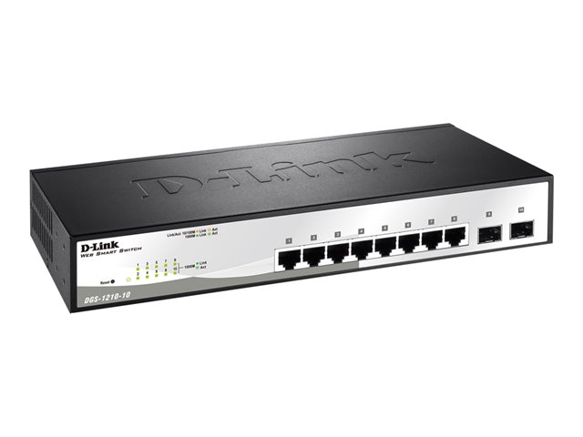 D Link Smart Dgs 1210 10 Switch 8 Ports Managed Rack Mountable