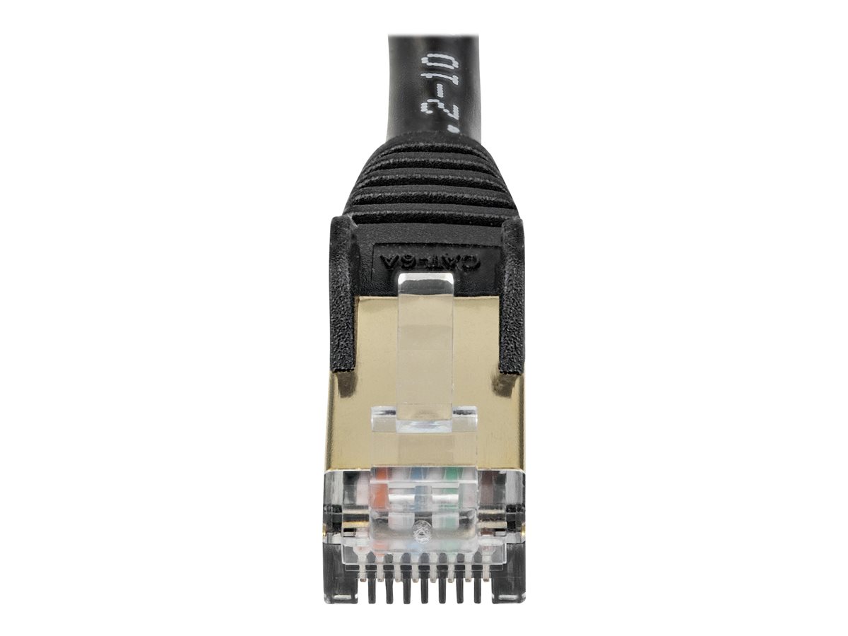 StarTech.com 10m CAT6A Ethernet Cable, 10 Gigabit Shielded Snagless RJ45 100W PoE Patch Cord, CAT 6A 10GbE STP Network Cable w/Strain Relief, Black, Fluke Tested/UL Certified Wiring/TIA - Category 6A - 26AWG (6ASPAT10MBK) - patch kabel - 10 m - černá – foto 5