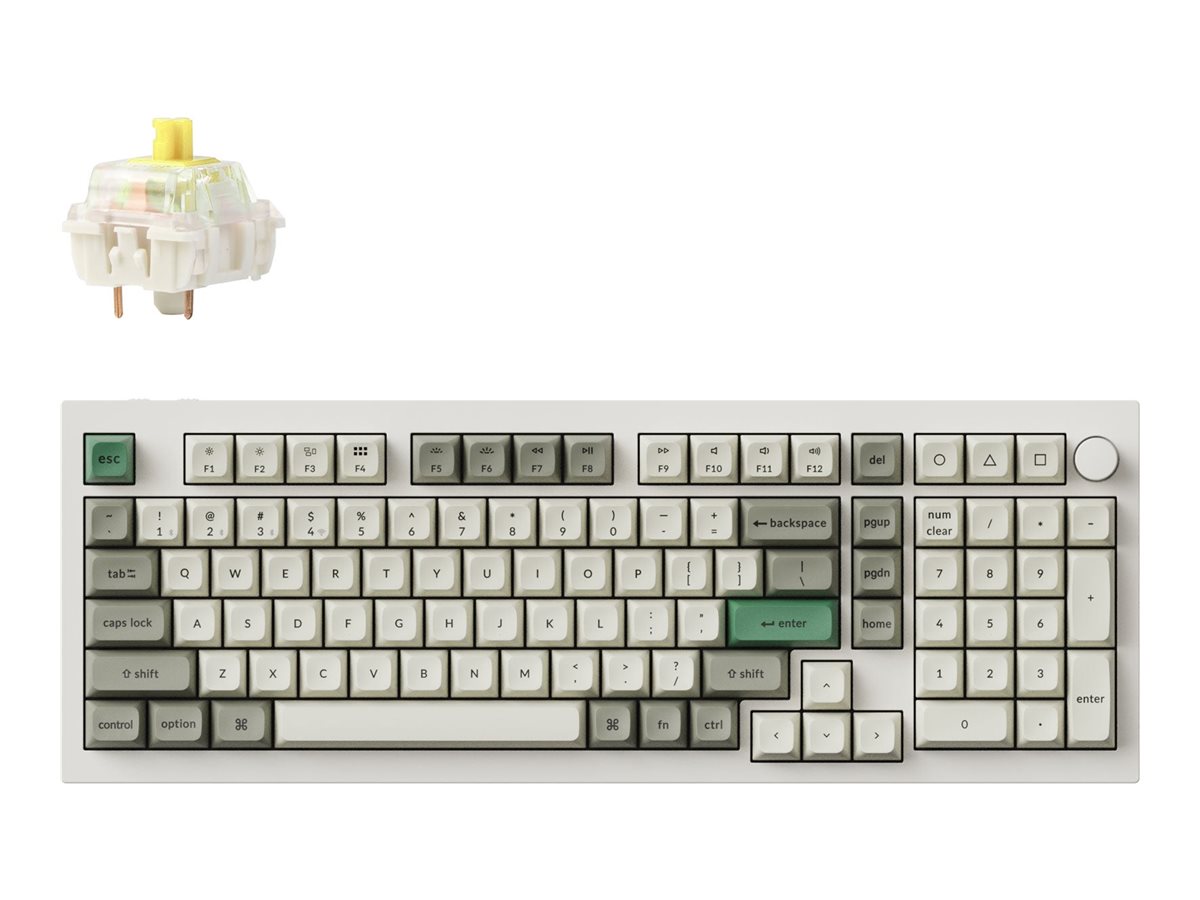 Keychron Q5 Max keyboard QMK/VIA custom mechanical fully assembled knob shell white Input Product shot Front 79800
