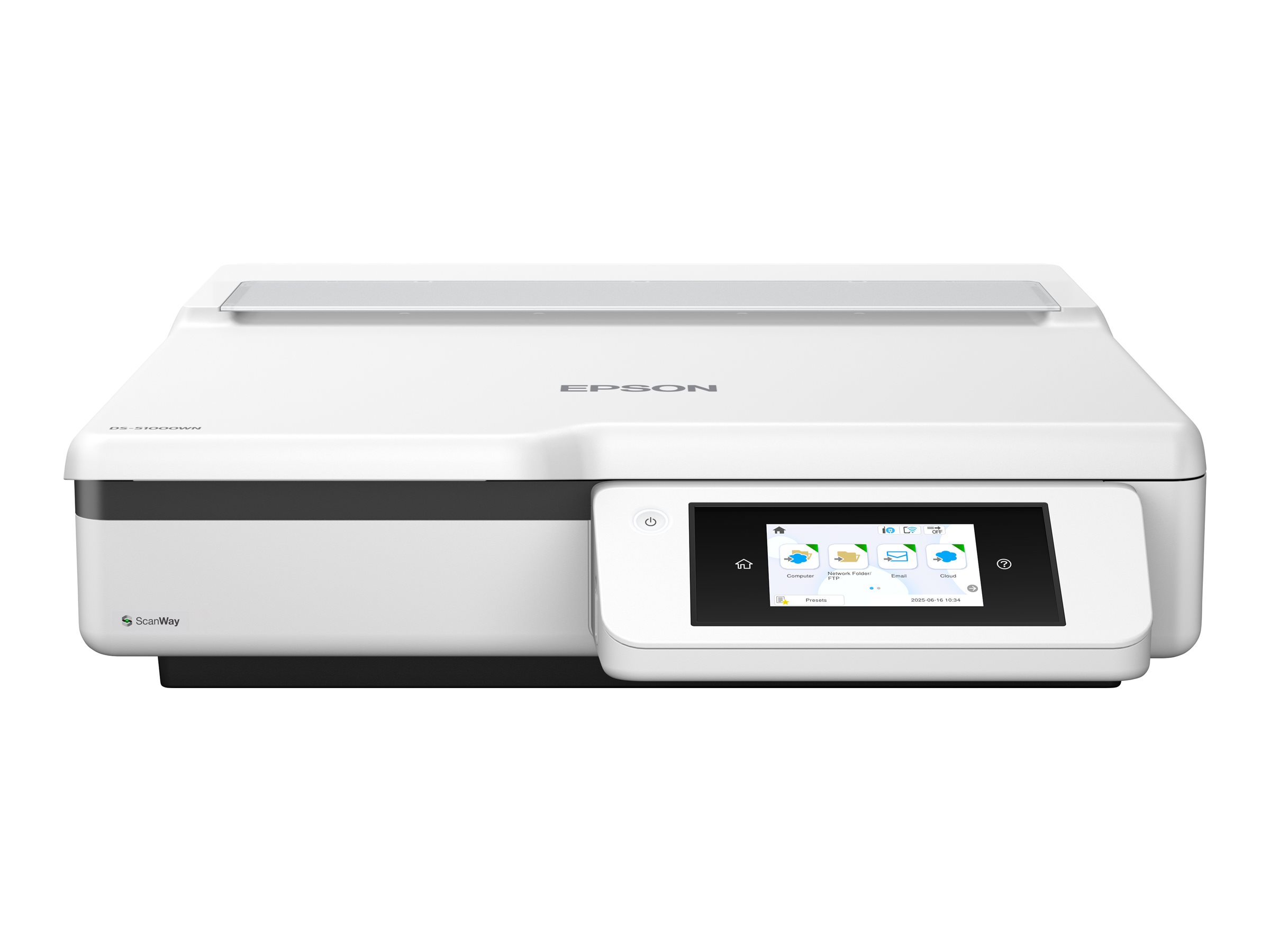 EPSON WorkForce DS-51000WN, 26ppm/52ipm, Scanners BM, 600 DPI x 600 DPI Horizontal x Vertical, Input 30 Bits, Color 10 Bits Mono