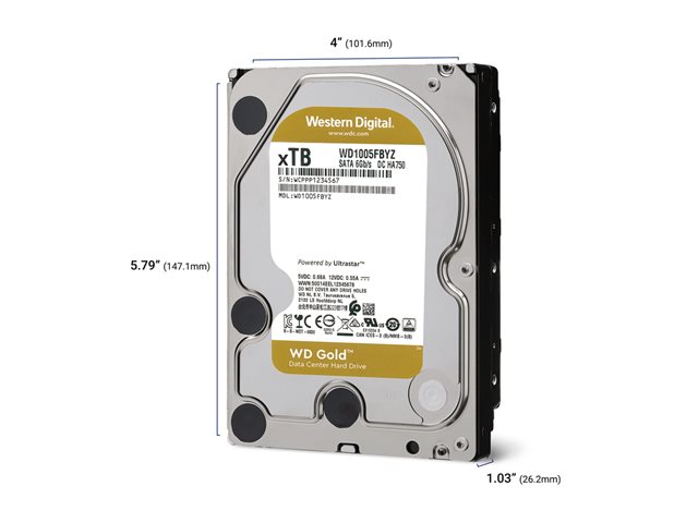 WD Gold 20TB HDD SATA 6Gb/s Enterprise WD203KRYZ