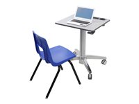 Ergotron LearnFit Short Sit/standing desk mobile rectangular gray, silver
