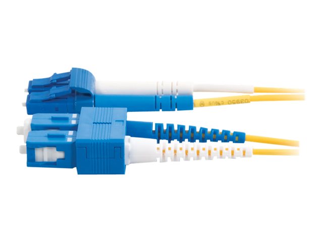 C2G LC-SC 9/125 OS1 Duplex Singlemode PVC Fiber Optic Cable (LSZH) - patch kabel - 3 m - 3 m - žlutá – foto 4