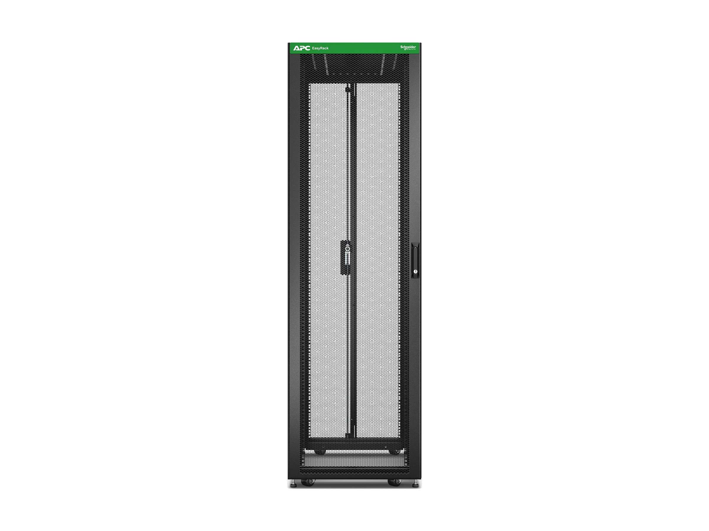 APC Easy Rack 48Ux600x1200 with Roof castors feet and 4 Brackets No Side panels Bottom black