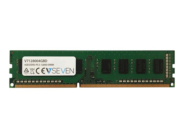 Image of V7 - DDR3 - module - 4 GB - DIMM 240-pin - 1600 MHz / PC3-12800 - unbuffered
