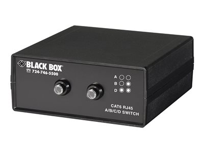 Black Box 3-to-1 CAT6 10-GbE Manual Switch (ABCD)
