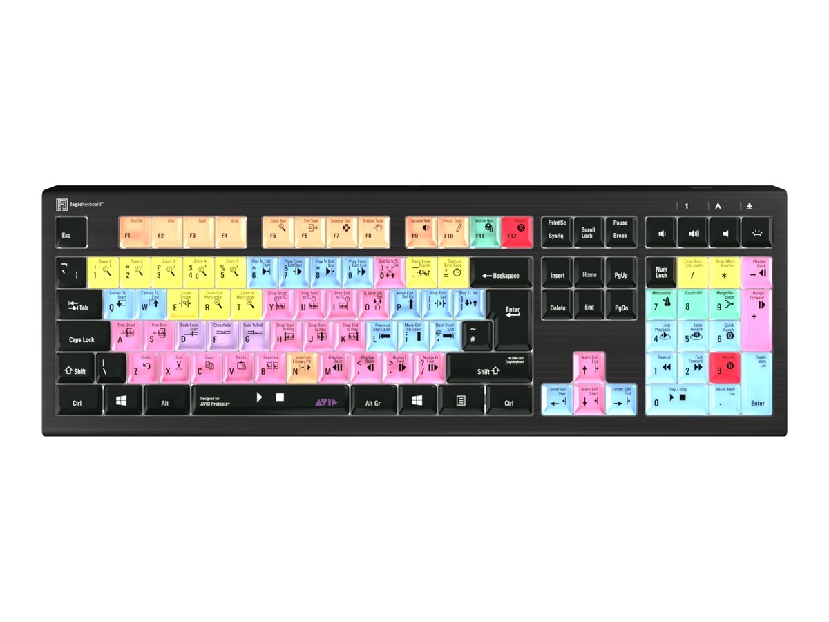 An image of LogicKeyboard Avid Pro Tools ASTRA 2 - keyboard - Windows - QWERTY - UK - black Input Device
