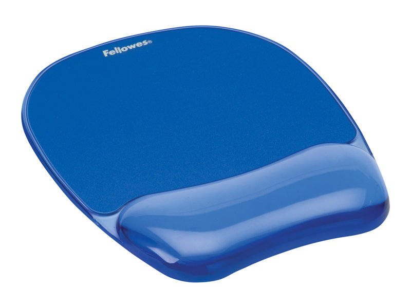 FELLOWES CRYSTAL BLUE MOUSEPAD w/ WRIST