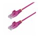 StarTech.com 25ft Pink Slim CAT6 Ethernet Cable, Snagless, 28AWG, LSZH