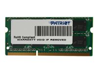 Patriot DDR3  4GB 1333MHz CL9  Ikke-ECC SO-DIMM  204-PIN