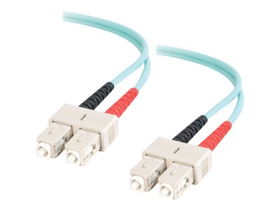 3M SC-SC 10G OM3 DPX MM LSZH FIBER-AQUA