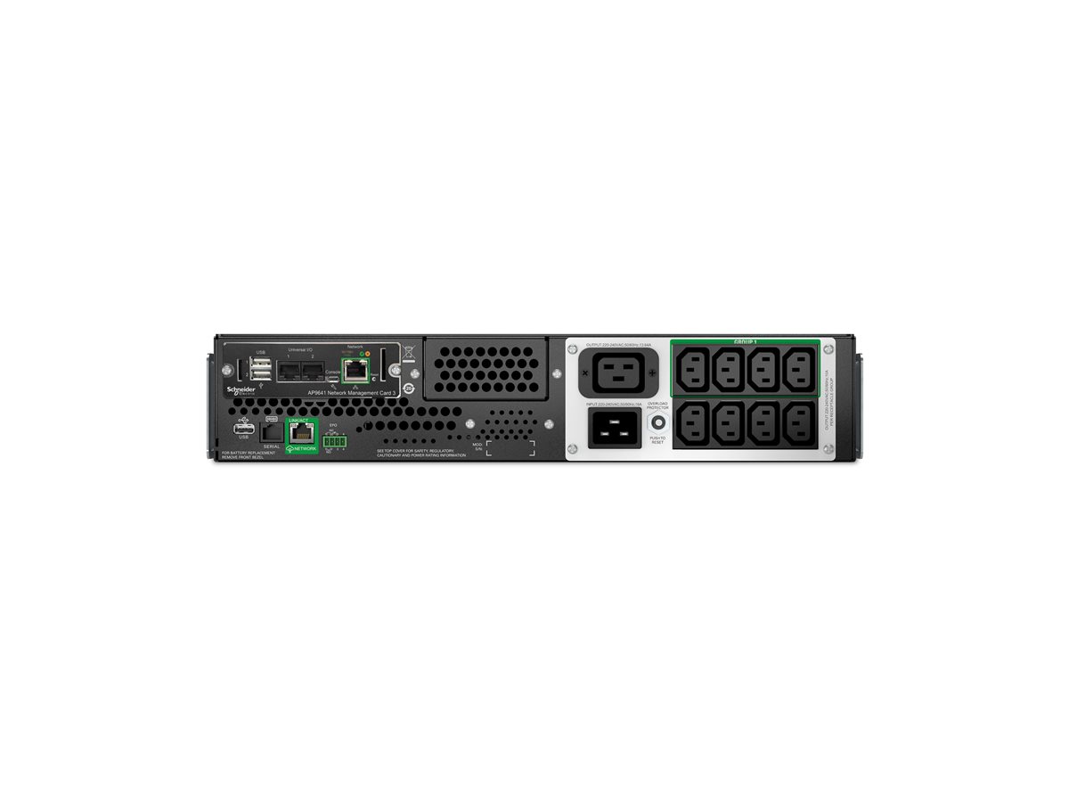 APC Smart-UPS Lithium Ion - UPS - interaktivní linka, 8x IEC C13, 1x IEC C19, SmartConnect+SmartSlot, AVR, LCD, s kartou pro správu sítě - 2700 Watt - 3000 VA – foto 4