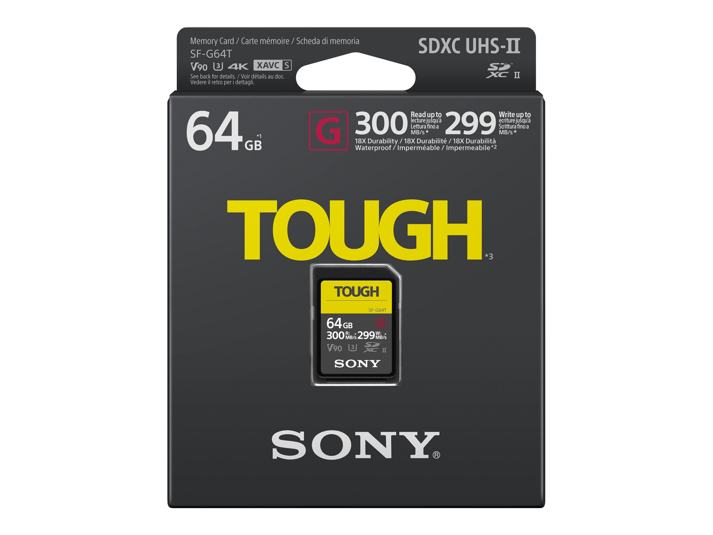 SONY TOUGH 64GB SDカード Sony G Series TOUGH 64GB UHS-II 299MB/Sec SDXC Card | Wex