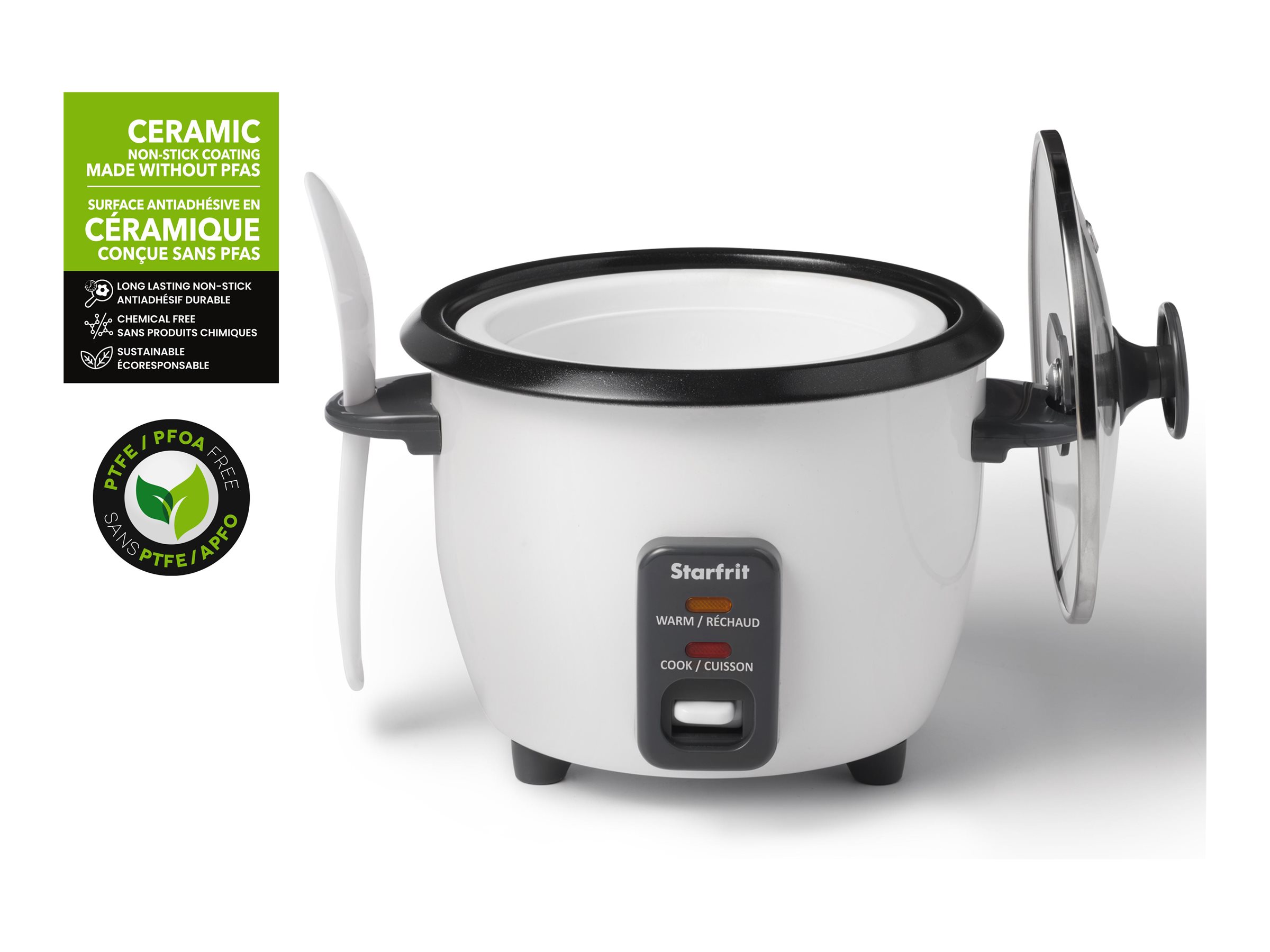 Starfrit Rice Cooker - 10-Cup - White