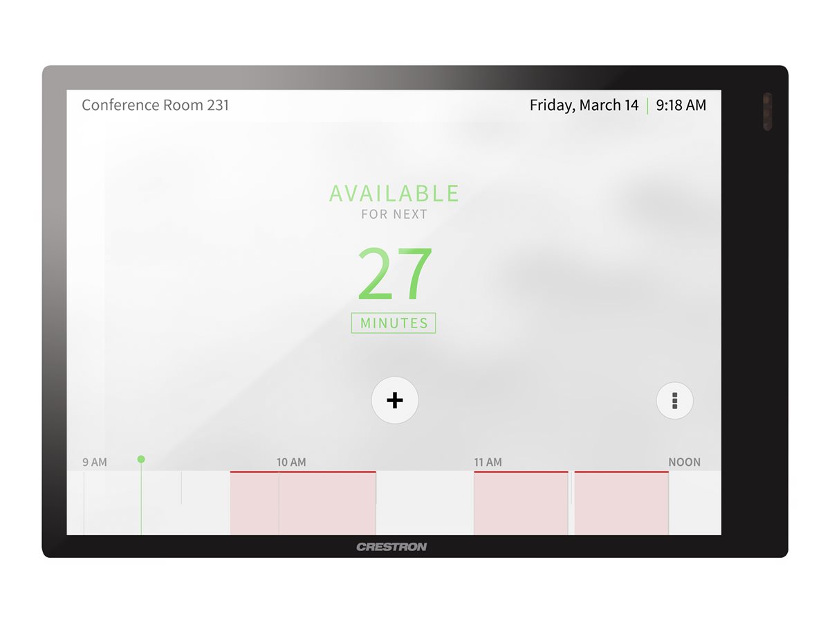 Crestron 7 in. Room Scheduling Touch Screen, Black Smooth, includes one TSW-770-LB-B-S light bar – foto 2
