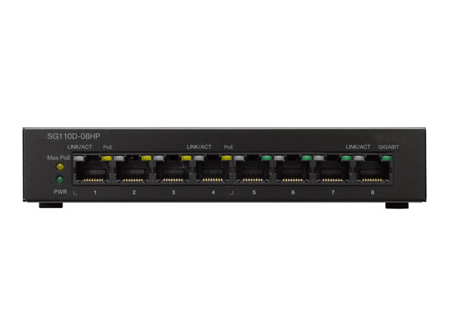 CISCO SG110D-08HP 8-Port PoE Gigabit