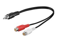 Goobay Adapter cable 0,2 m 1xRCA han - 2xRCA hun