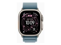 Apple Watch Ultra 3 - natural titanium - Yes smart watch with Alpine Loop - light blue - 64 GB