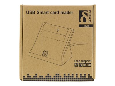 DELTACO UCR 156 SMART kortläsare USB svart för företag UCR 156 Atea eShop