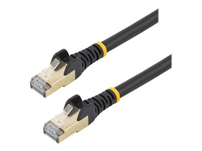 Startech 14ft CAT6A Ethernet Cable, 10 Gigabit Shielded Snagless RJ45 100W PoE Patch Cord, CAT 6A 10GbE STP Network Cable w/Strain Relief, Black, UL Certified Wiring/TIA