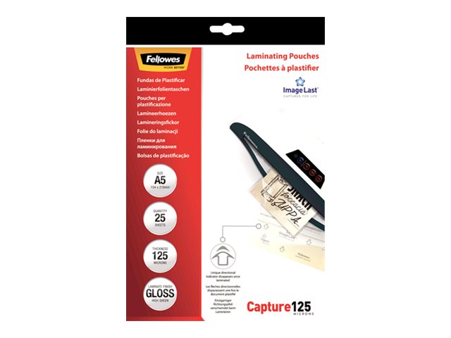 FELLOWES IL LAMINATING POUCH A5 125MC