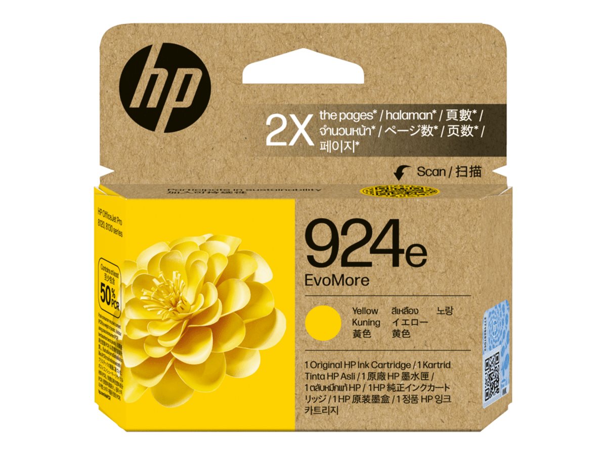 HP 924e EvoMore yellow original ink Usage / lifestyle Multi-angle 72520