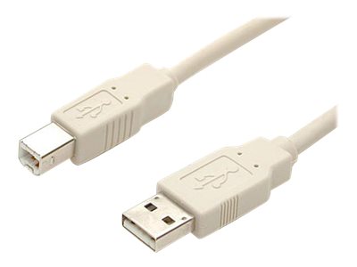 StarTech.com 15 ft Beige A to B USB 2.0 Cable - M/M - 15ft type a to b USB Cable - 15ft a to b USB 2.0 Cable (USBFAB_15)
