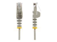 StarTech.com 1ft Slim LSZH CAT6 Ethernet Cable, 10 Gigabit Snagless RJ45 100W PoE Patch Cord, CAT 6 10GbE UTP Network Cable w/Strain Relief, Gray, Fluke Tested/ETL/Low Smoke Zero Halogen - Category 6 - 28AWG (N6PAT1GRS)