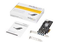 Startech 4 Port USB 3.0 PCIe Card w/ 4 Dedicated Channels - UASP - USB 3.0 PCI Express Card Adapter - USB adapter - PCIe x4 -