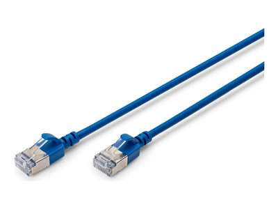 DIGITUS Patchkabel CAT 6A F/FTP Slim 0,30m blau - DK-1632-A-003S-B