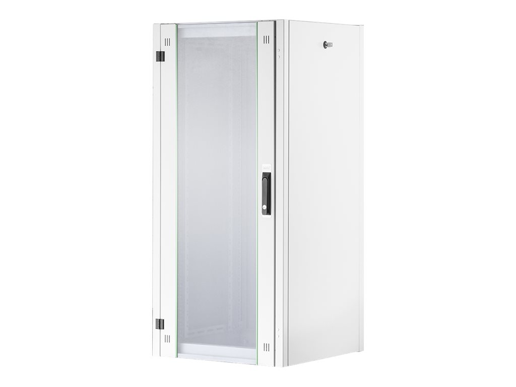 DIGITUS Network Cabinet Hyper 19inch 26U rack 600x600 600kg assembled front glass door grey