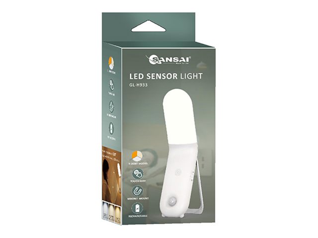 Sansai motion sensor light LED cool white/warm white/natural white Product shot Left-angle 79300
