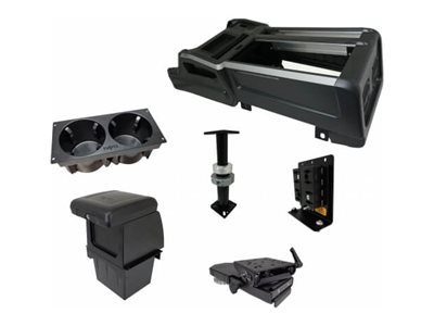 Havis VSX - Mounting kit (tray, console box, pole mount, arm rest, cup holder, equipment brackets, filler plates, printer mount, locking swing arm, 8-position fuse block)