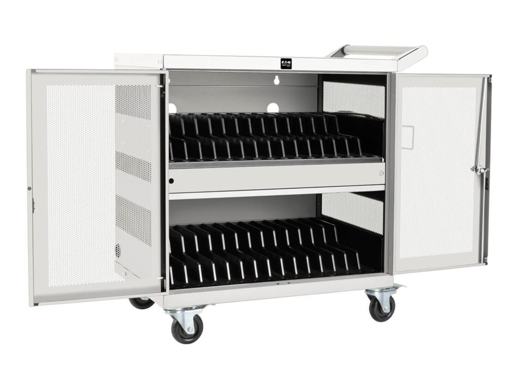 Tripp Lite 32-Port USB Charging Cart Storage Station iPad Android Tablet White