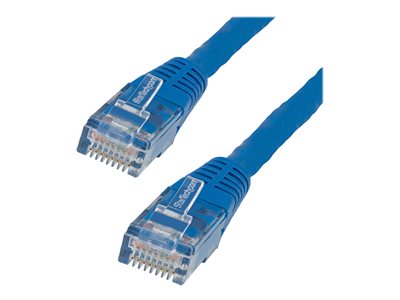 StarTech.com 25ft CAT6 Ethernet Cable, 10 Gigabit Molded RJ45 650MHz 100W PoE Patch Cord, CAT 6 10GbE UTP Network Cable with Strain Relief, Blue, Fluke Tested/Wiring is UL Certified/TIA