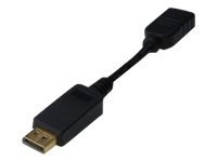 ASSMANN Videoadapter DisplayPort / HDMI 15cm Sort