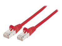 Intellinet Network Patch Cable, Cat6A, 2m, Red, Copper, S/FTP, LSOH / LSZH, PVC, RJ45, Gold Plated Contacts, Snagless, Booted