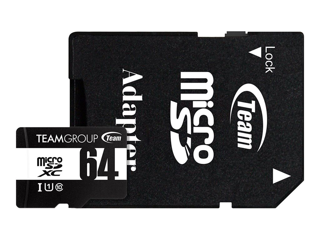 Team flash memory card 64 GB microSDXC Product shot Front 79725