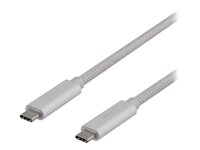 DELTACO USB 3.1 USB Type-C kabel 0.5m Sølv