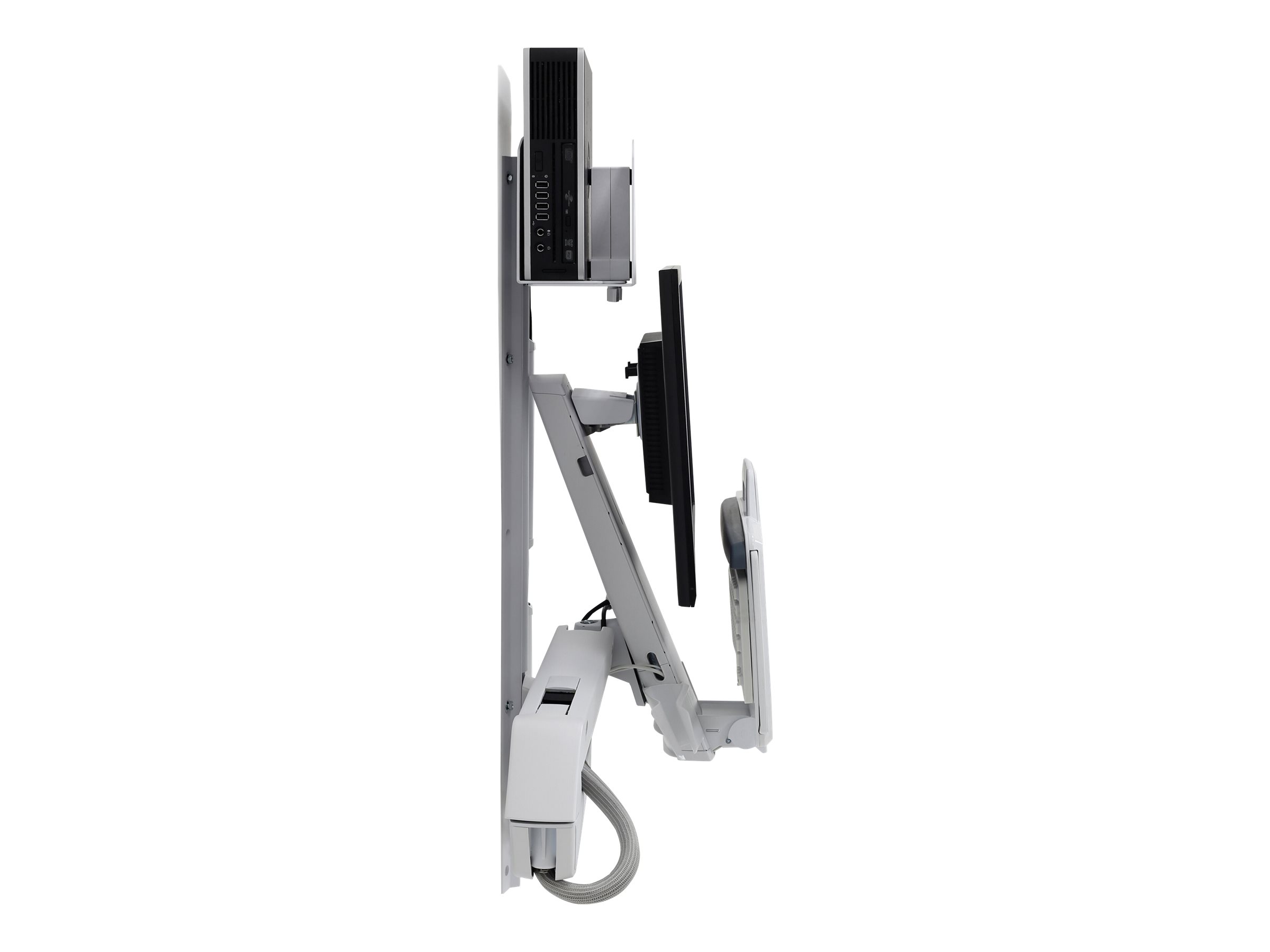 Ergotron StyleView Sit-Stand Combo System mounting kit for LCD display / keyboard / mouse / Product shot Right-angle 80000