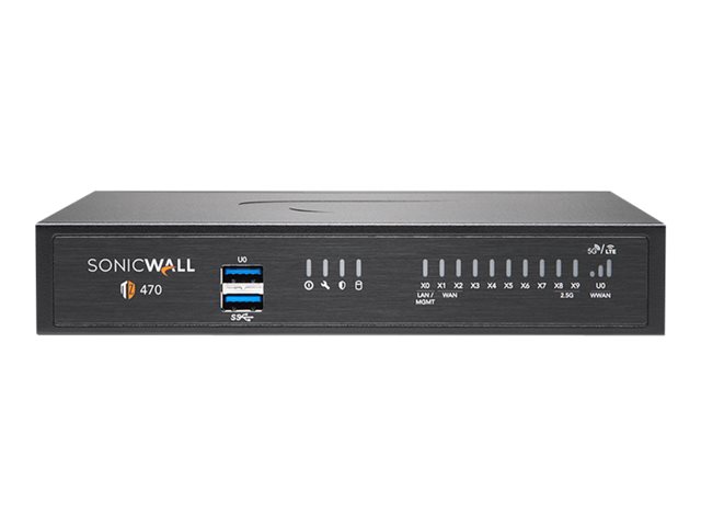 Image of SonicWall TZ470 - Essential Edition - security appliance - with 3 years Security Suite
