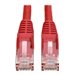Eaton Tripp Lite Series Cat6 Gigabit Snagless Molded (UTP) Ethernet Cable (RJ45 M/M), PoE, Red, 3 ft. (0.91 m)