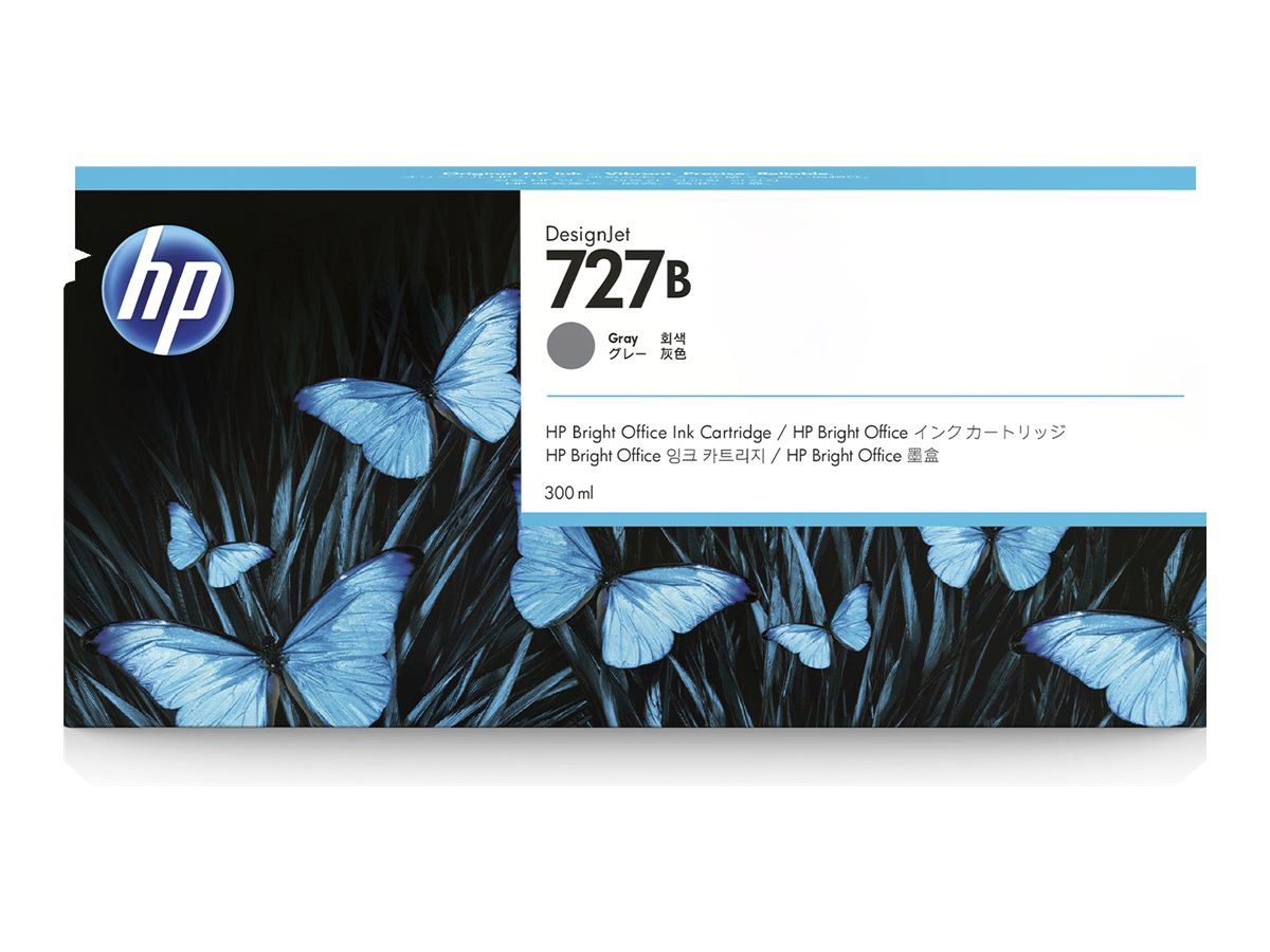 HP 727B high capacity grey original DesignJet ink Package view Front 80040