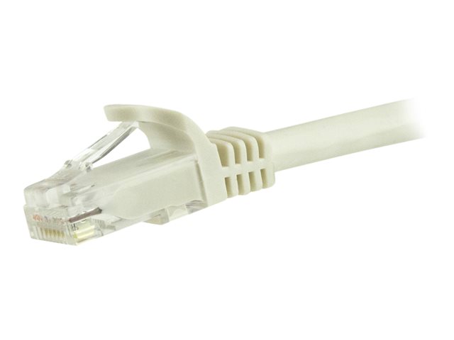 Image of StarTech.com 1.5m CAT6 Ethernet Cable, 10 Gigabit Snagless RJ45 650MHz 100W PoE Patch Cord, CAT 6 10GbE UTP Network Cable w/Strain Relief, White, Fluke Tested/Wiring is UL Certified/TIA - Category 6 - 24AWG (N6PATC150CMWH) - patch cable - 1.5 m - white
