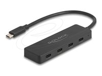 Delock USB 10 Gbps USB Type-C™ Hub with 4 x USB Type-C™ female black