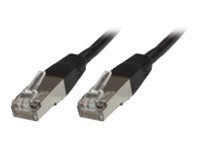 MicroConnect CAT 6 Afskærmet parsnoet kabel (SSTP) 1m Netværkskabel Sort