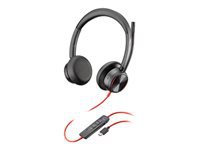 Poly Blackwire 8225-M - Blackwire 8200 series - headset - on-ear - wired - active noise canceling - USB-C - black - Certified for Microsoft Teams