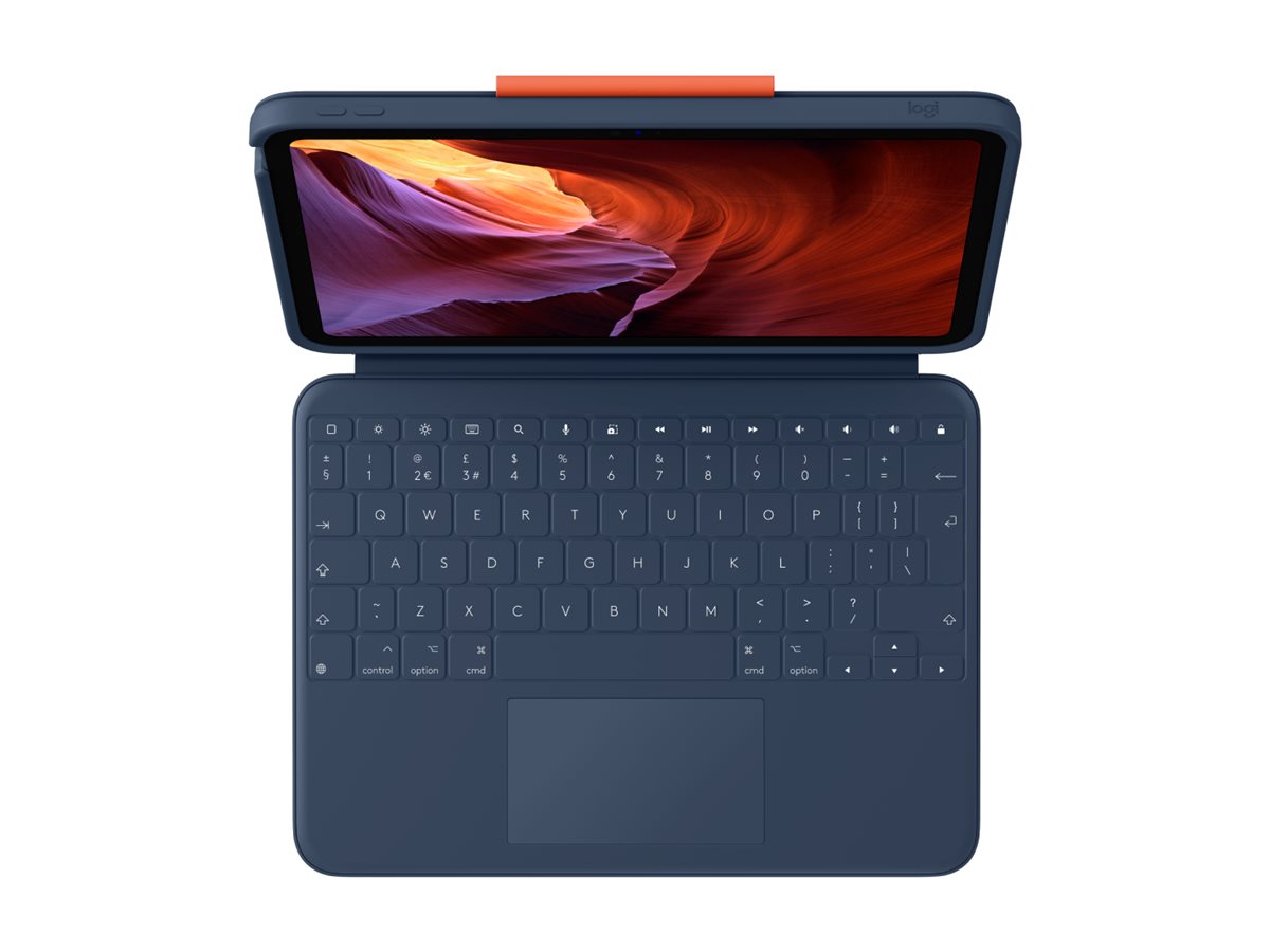 Logitech Rugged Combo 4 Touch Keyboard And Folio Case With Trackpad Qwerty Uk Classic Blue Input Device